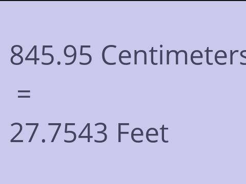 845.95 CM TO FEET