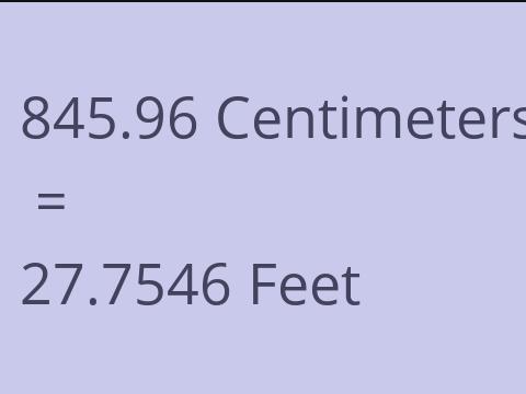 845.96 CM TO FEET