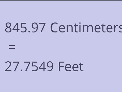 845.97 CM TO FEET