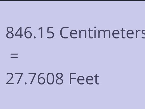 846.15 CM TO FEET