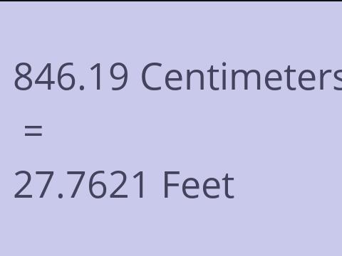 846.19 CM TO FEET