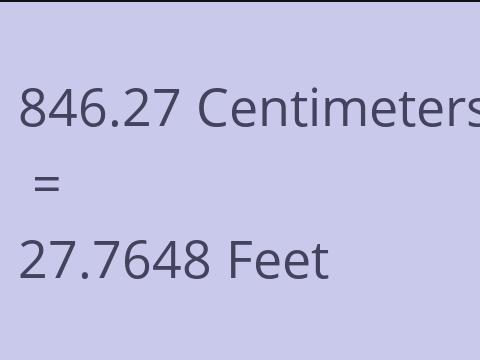 846.27 CM TO FEET