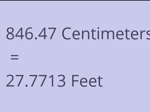 846.47 CM TO FEET