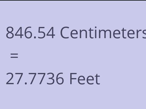 846.54 CM TO FEET