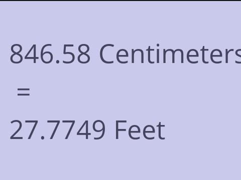 846.58 CM TO FEET