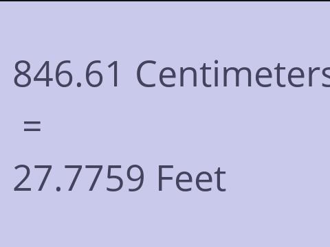 846.61 CM TO FEET