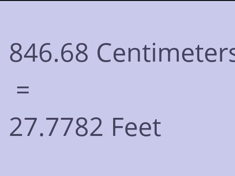 846.68 CM TO FEET