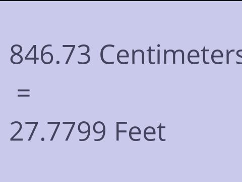 846.73 CM TO FEET