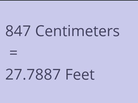 847 CM TO FEET