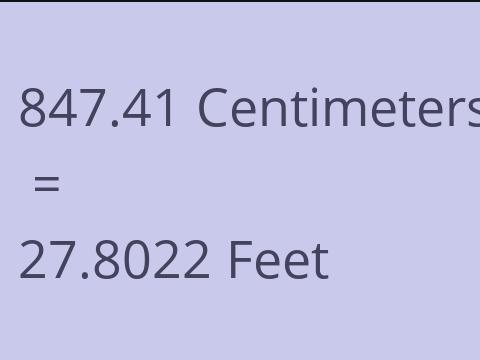 847.41 CM TO FEET