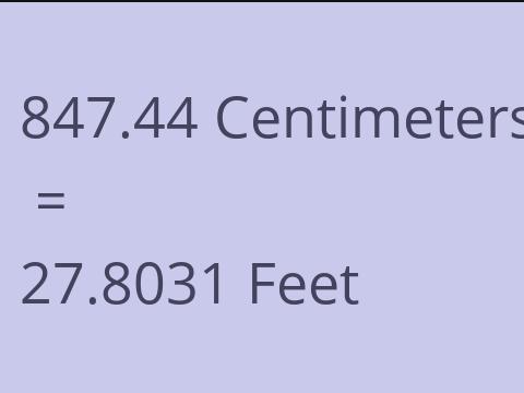 847.44 CM TO FEET