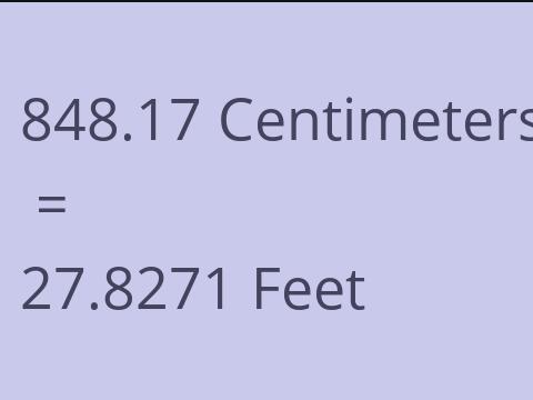 848.17 CM TO FEET