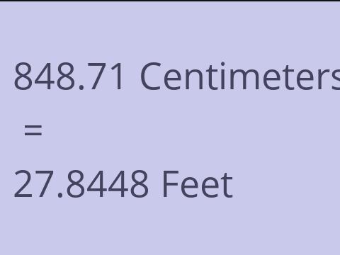 848.71 CM TO FEET