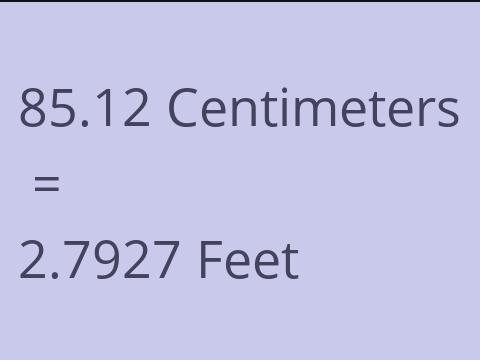 85.12 CM TO FEET