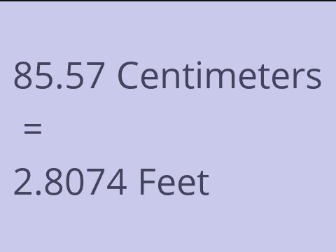 85.57 CM TO FEET