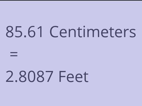 85.61 CM TO FEET