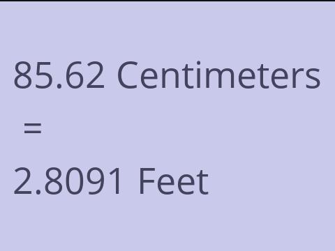 85.62 CM TO FEET