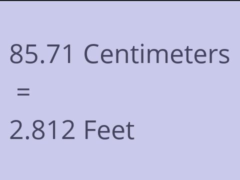 85.71 CM TO FEET