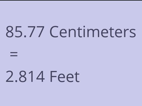 85.77 CM TO FEET