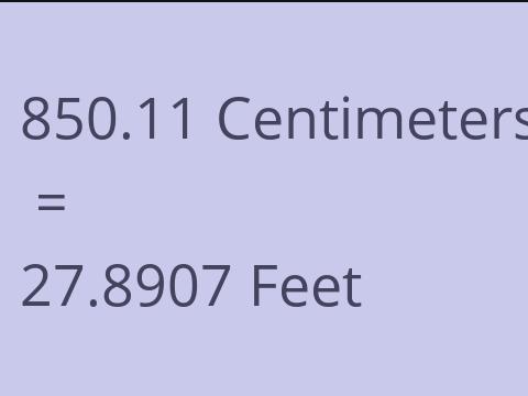 850.11 CM TO FEET