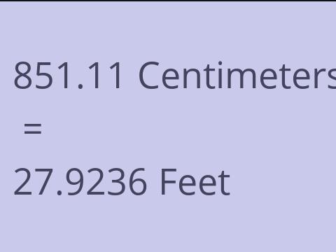 851.11 CM TO FEET