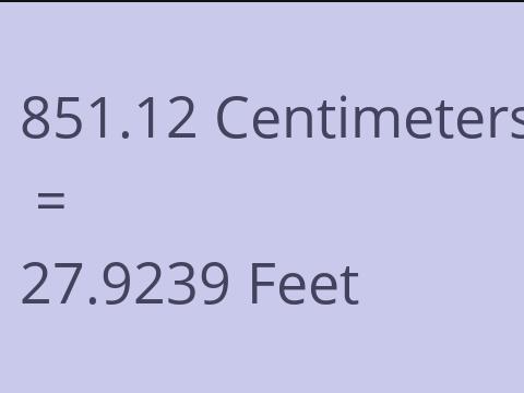 851.12 CM TO FEET