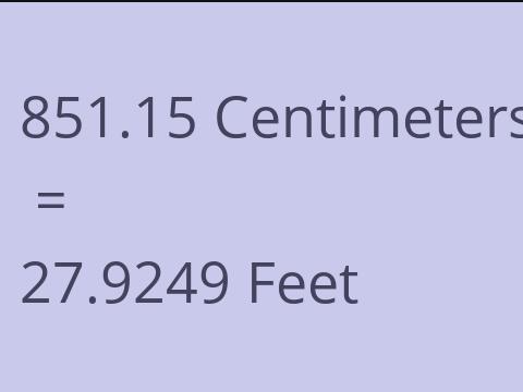 851.15 CM TO FEET