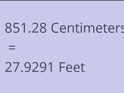 851.28 CM TO FEET