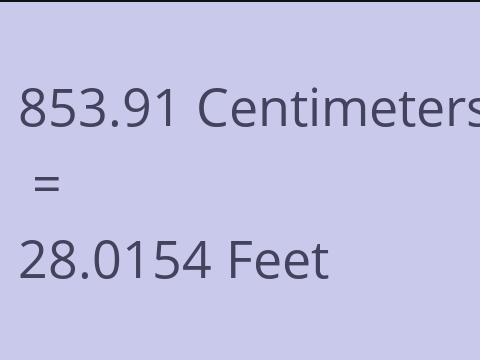 853.91 CM TO FEET