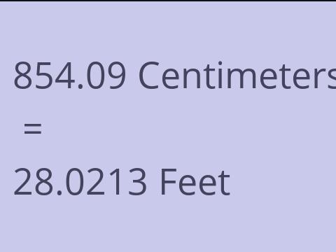 854.09 CM TO FEET