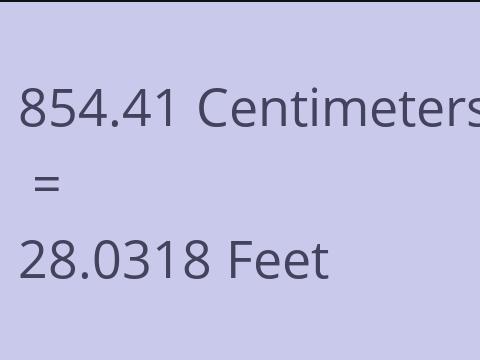 854.41 CM TO FEET