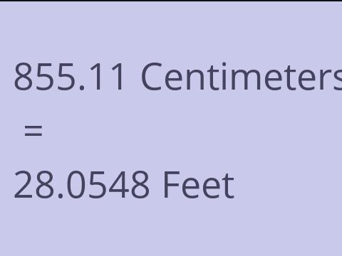 855.11 CM TO FEET