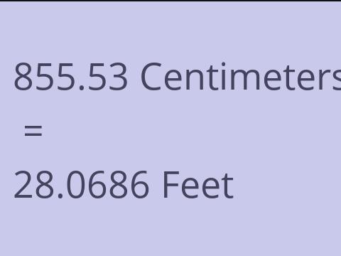 855.53 CM TO FEET