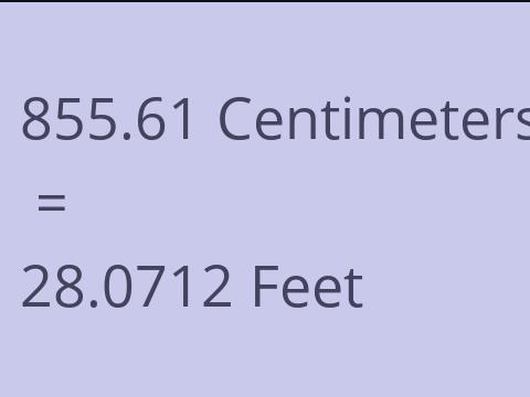 855.61 CM TO FEET