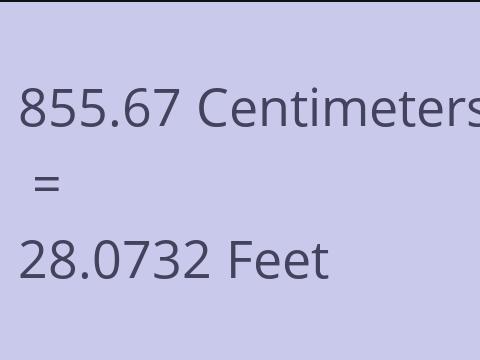 855.67 CM TO FEET