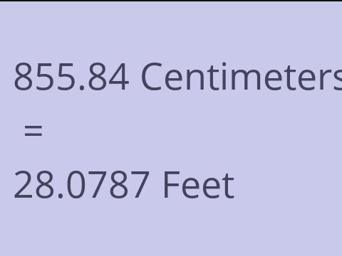 855.84 CM TO FEET