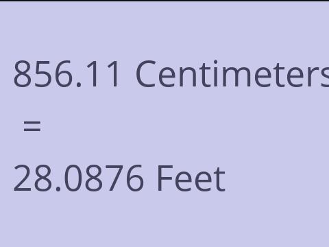 856.11 CM TO FEET