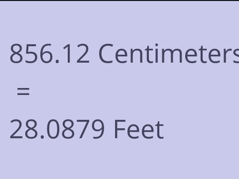 856.12 CM TO FEET