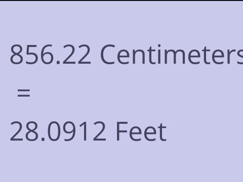 856.22 CM TO FEET