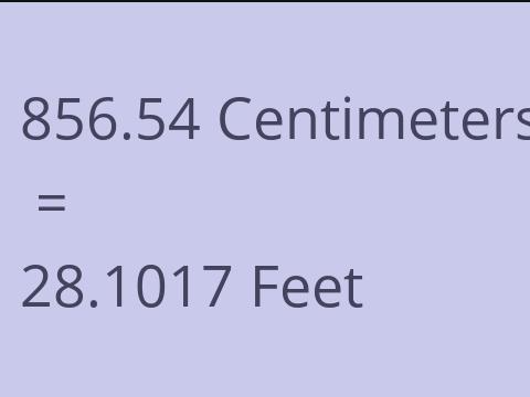 856.54 CM TO FEET