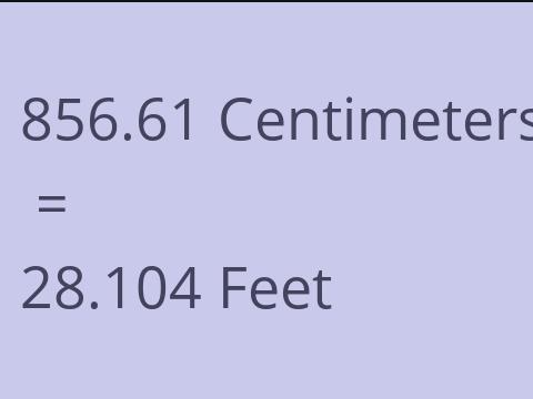 856.61 CM TO FEET