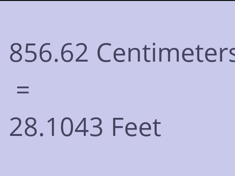 856.62 CM TO FEET