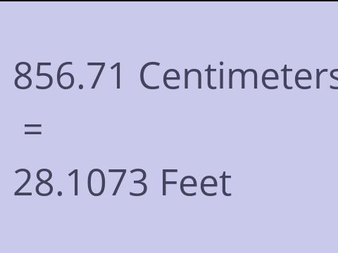 856.71 CM TO FEET