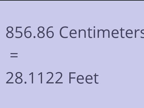 856.86 CM TO FEET