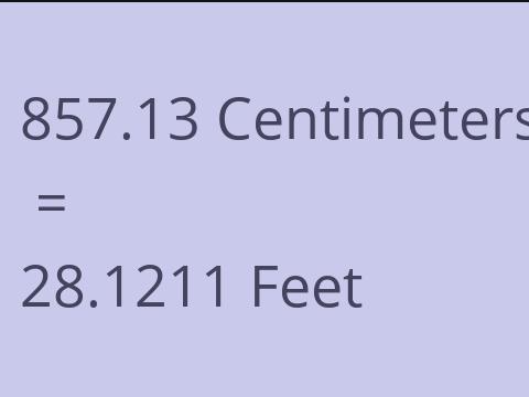 857.13 CM TO FEET