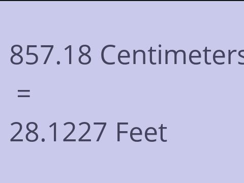 857.18 CM TO FEET