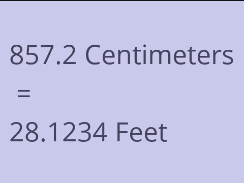 857.2 CM TO FEET