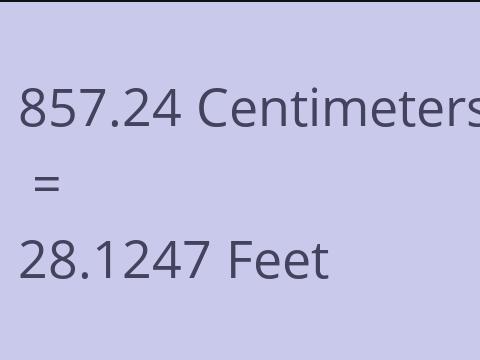 857.24 CM TO FEET