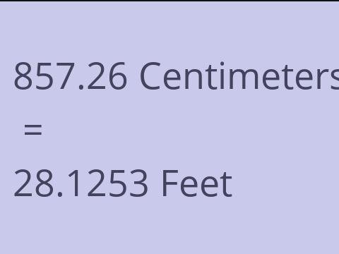 857.26 CM TO FEET