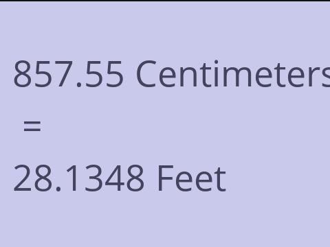 857.55 CM TO FEET